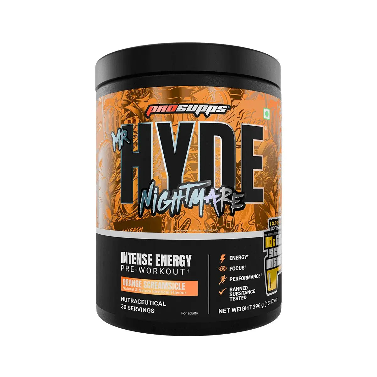 Hyde Nightmare Intense Pre-Workout for Muscle strength.