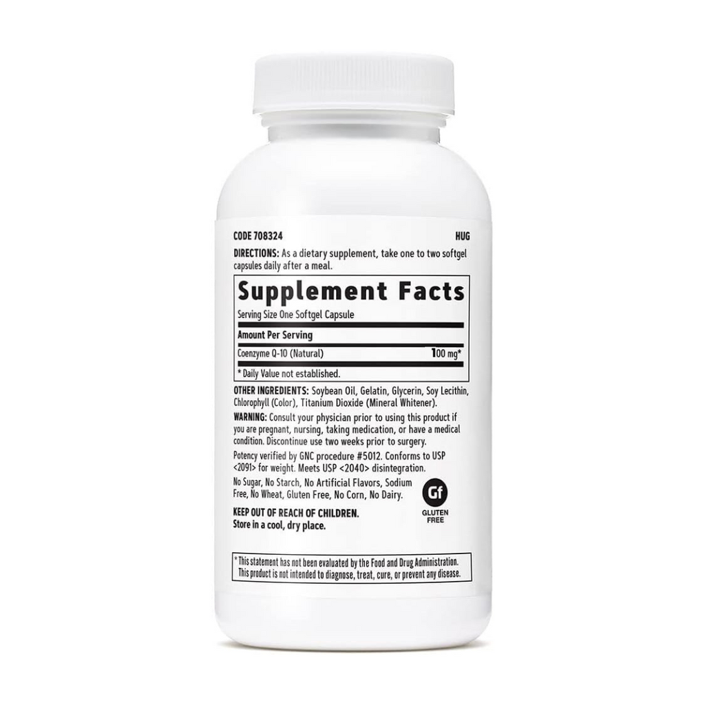 GNC CoQ-10 100mg For Heart Health, Immunity, & Anti-Ageing