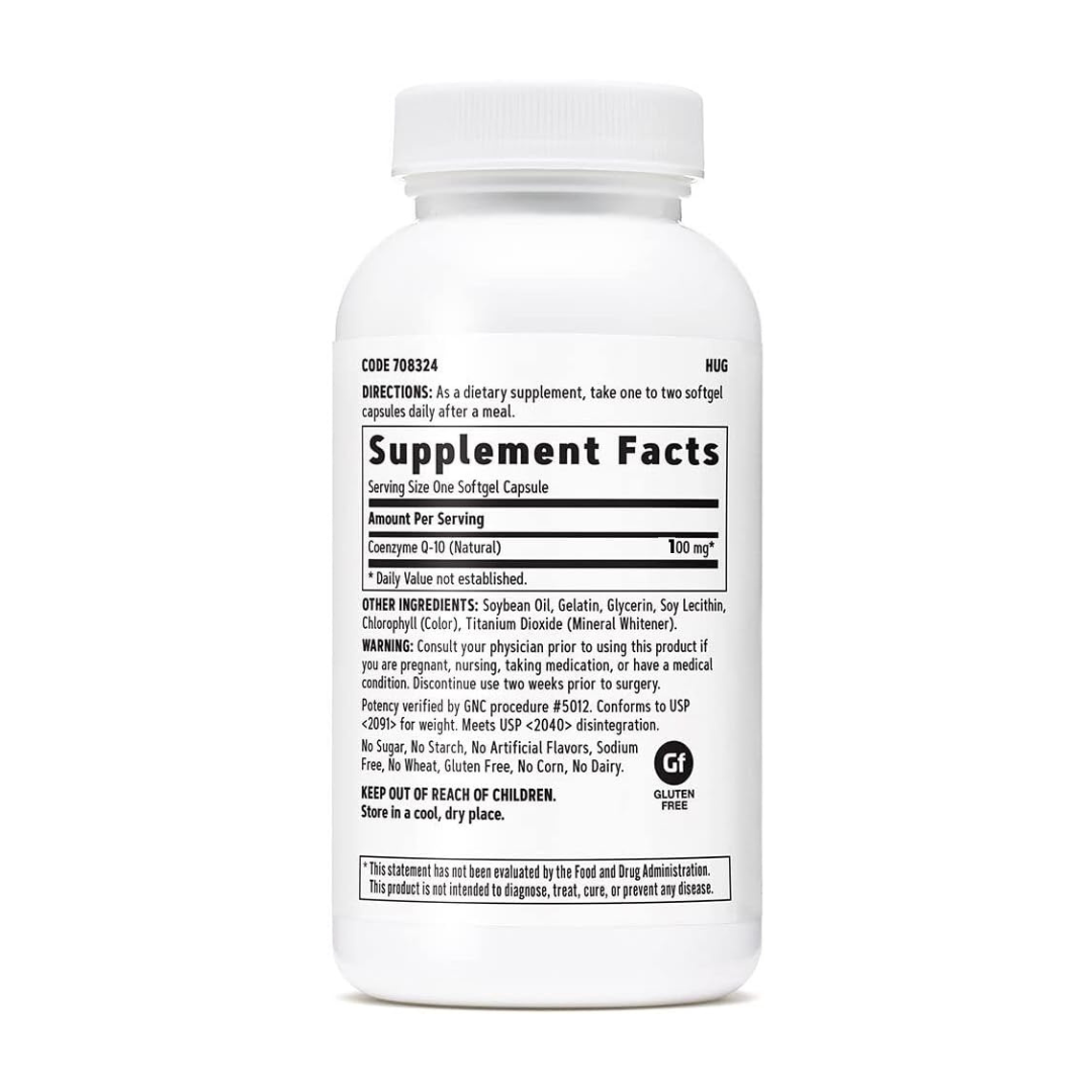 GNC CoQ-10 100mg For Heart Health, Immunity, & Anti-Ageing