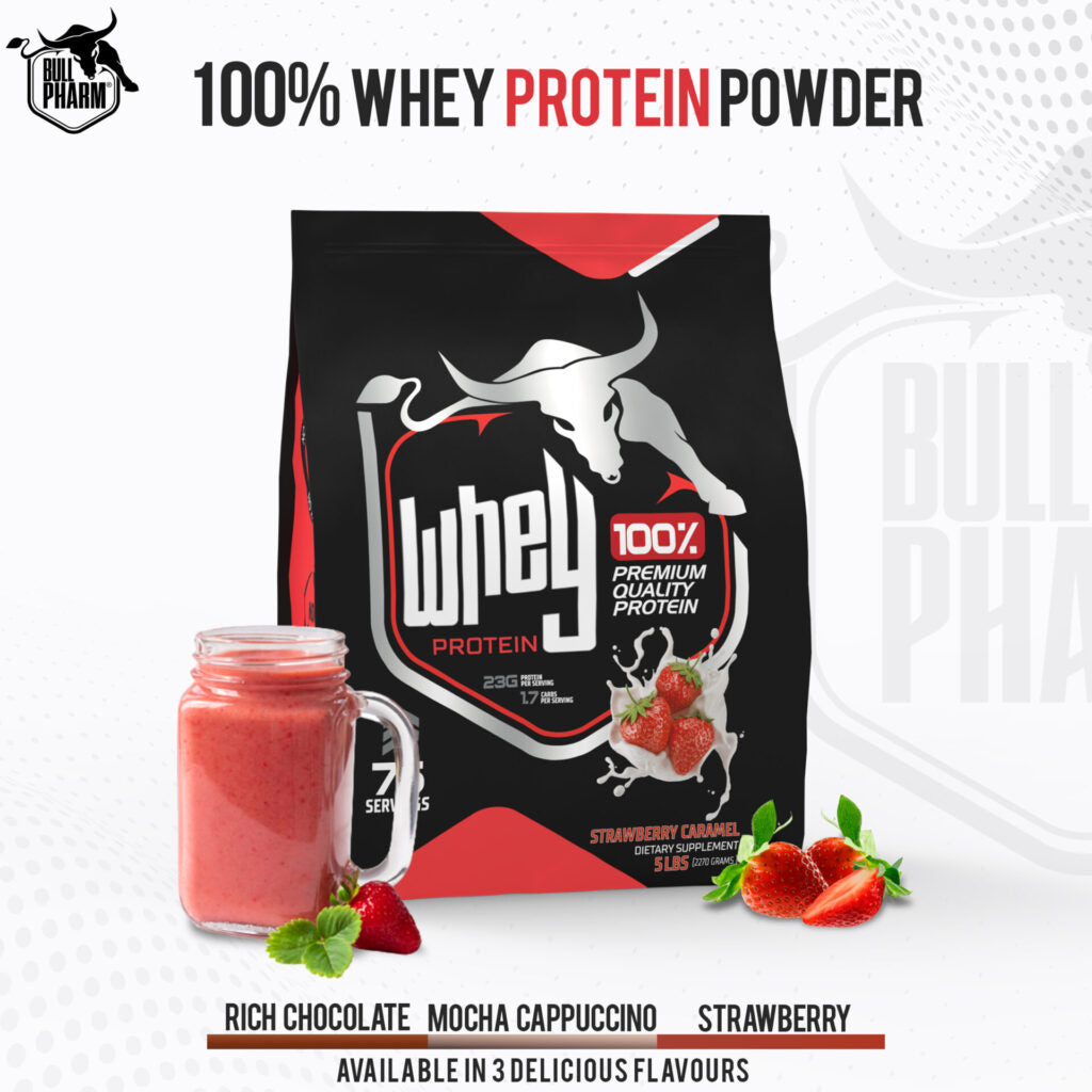 BullPharm 100% Whey Protein Powder – 5LB