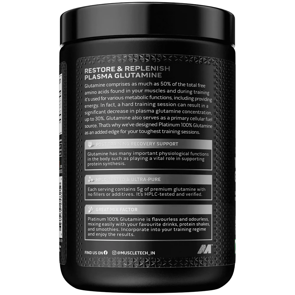 Muscletech™ Platinum 100% Glutamine – 250 GRAM