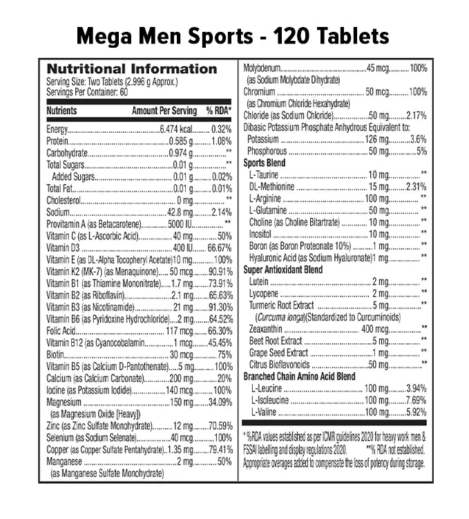 GNC Mega Men Sport Multivitamin