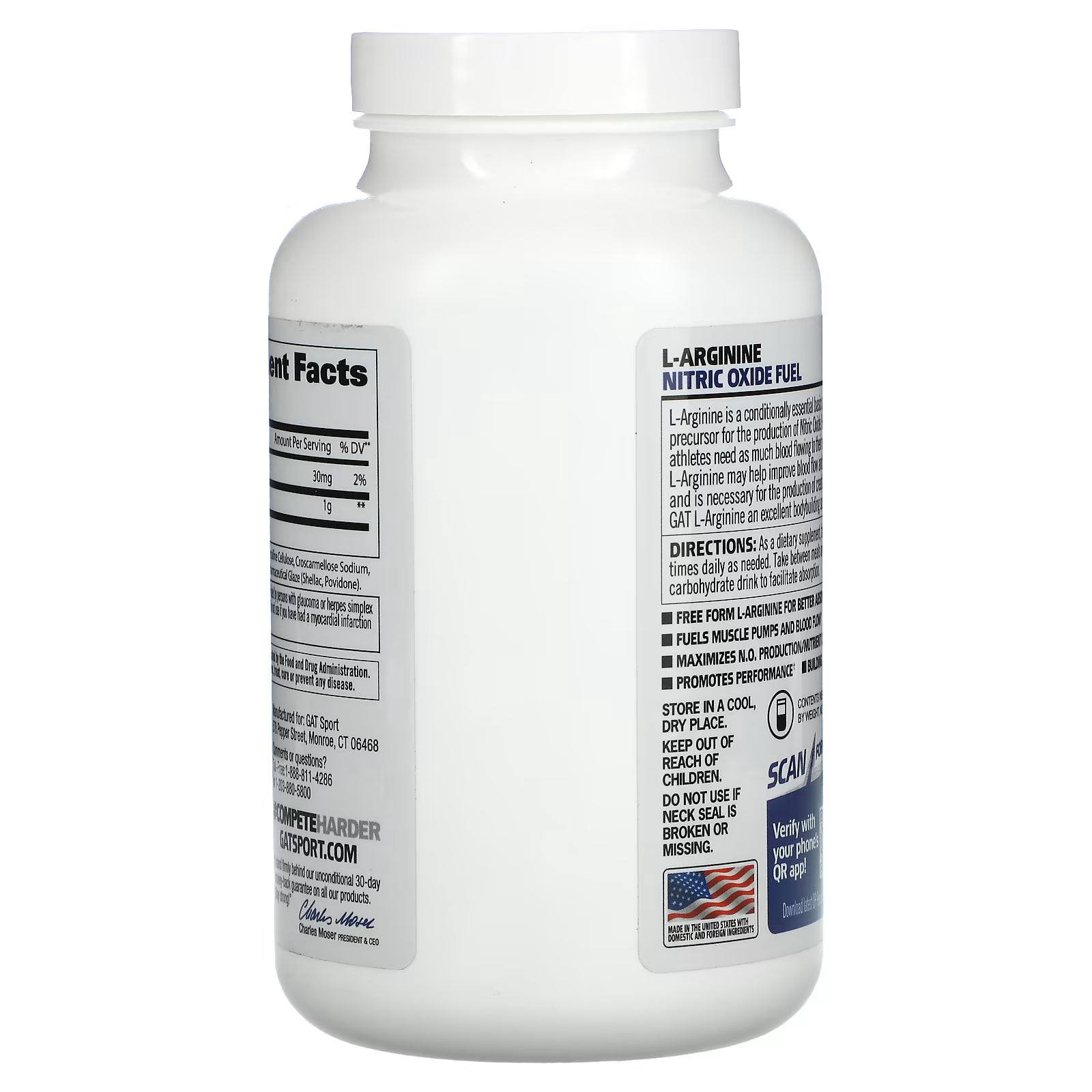 GAT Sports L-Arginine 180 Tablets