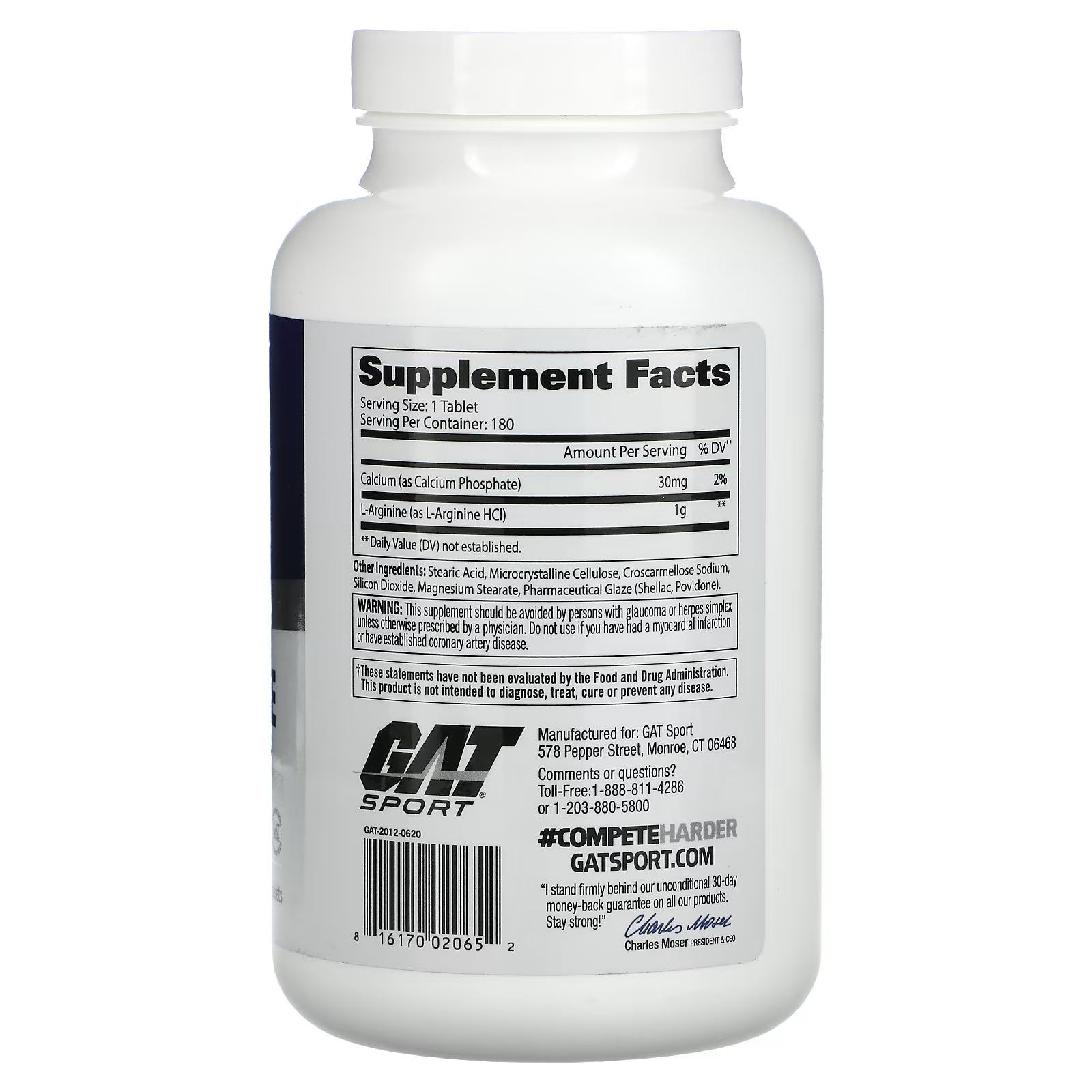 GAT Sports L-Arginine 180 Tablets