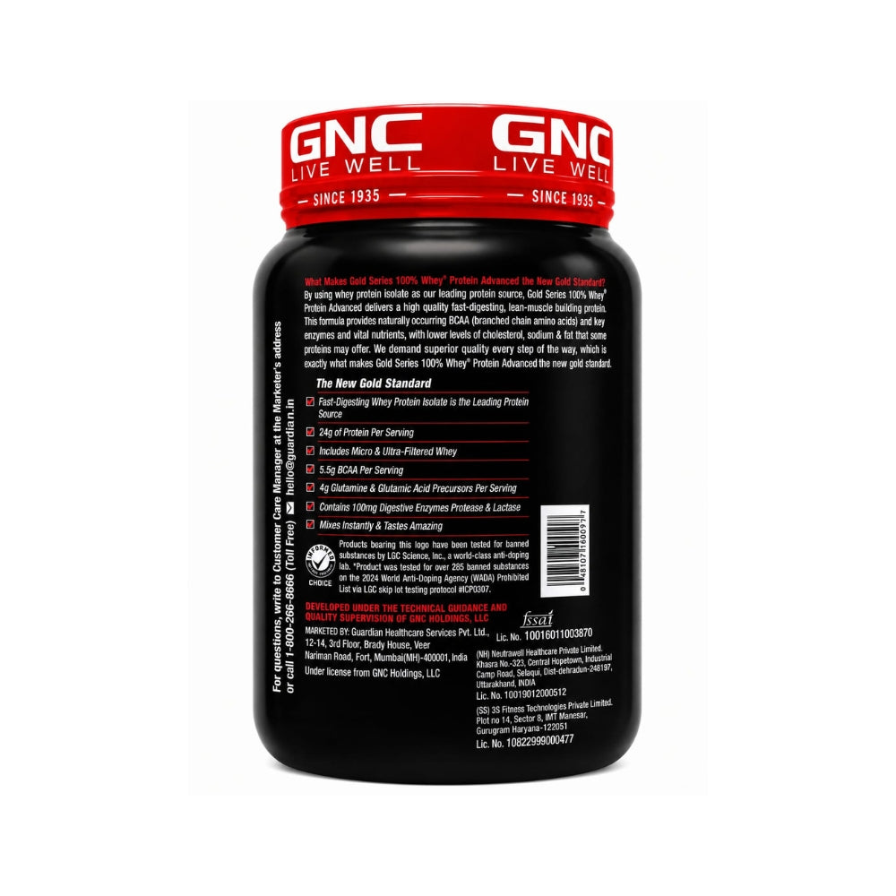 GNC AMP GOLD SERIES 100% WHEY PROTEIN ADVANCED 1KG