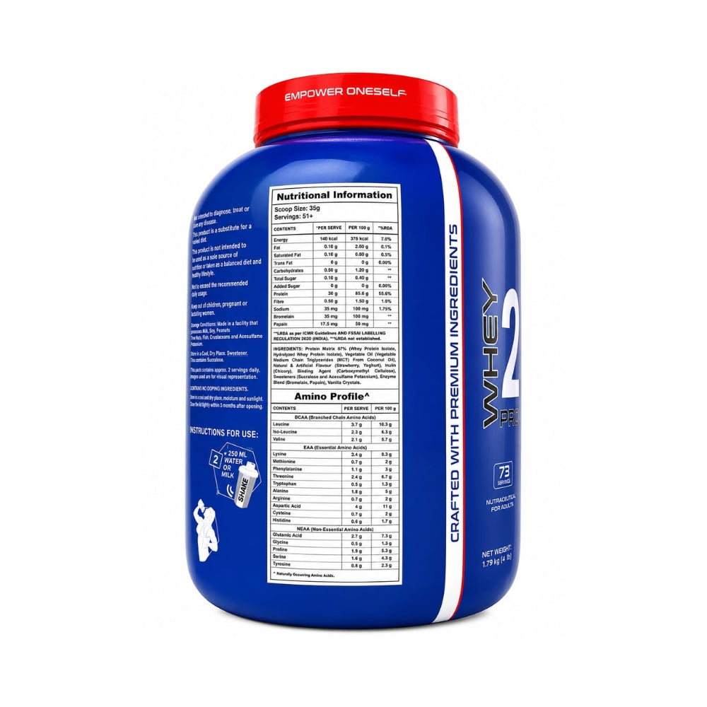 Apex Vitals Whey 2 Pure (Whey Protein Isolate 4LB)