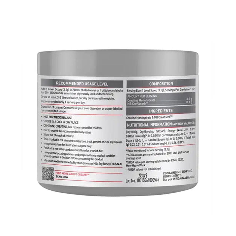MuscleBlaze Creatine Cre AMP 320g | Trustified