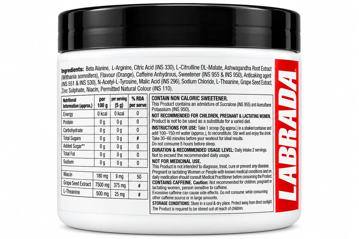 labrada super charge pre-workout concentrate