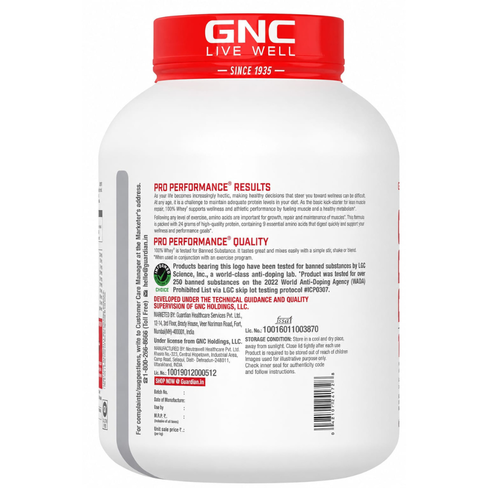 GNC Pro Performance 100% Whey Protein