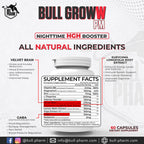 BullPharm Groww PM: Advanced HGH Support – 60 Capsules