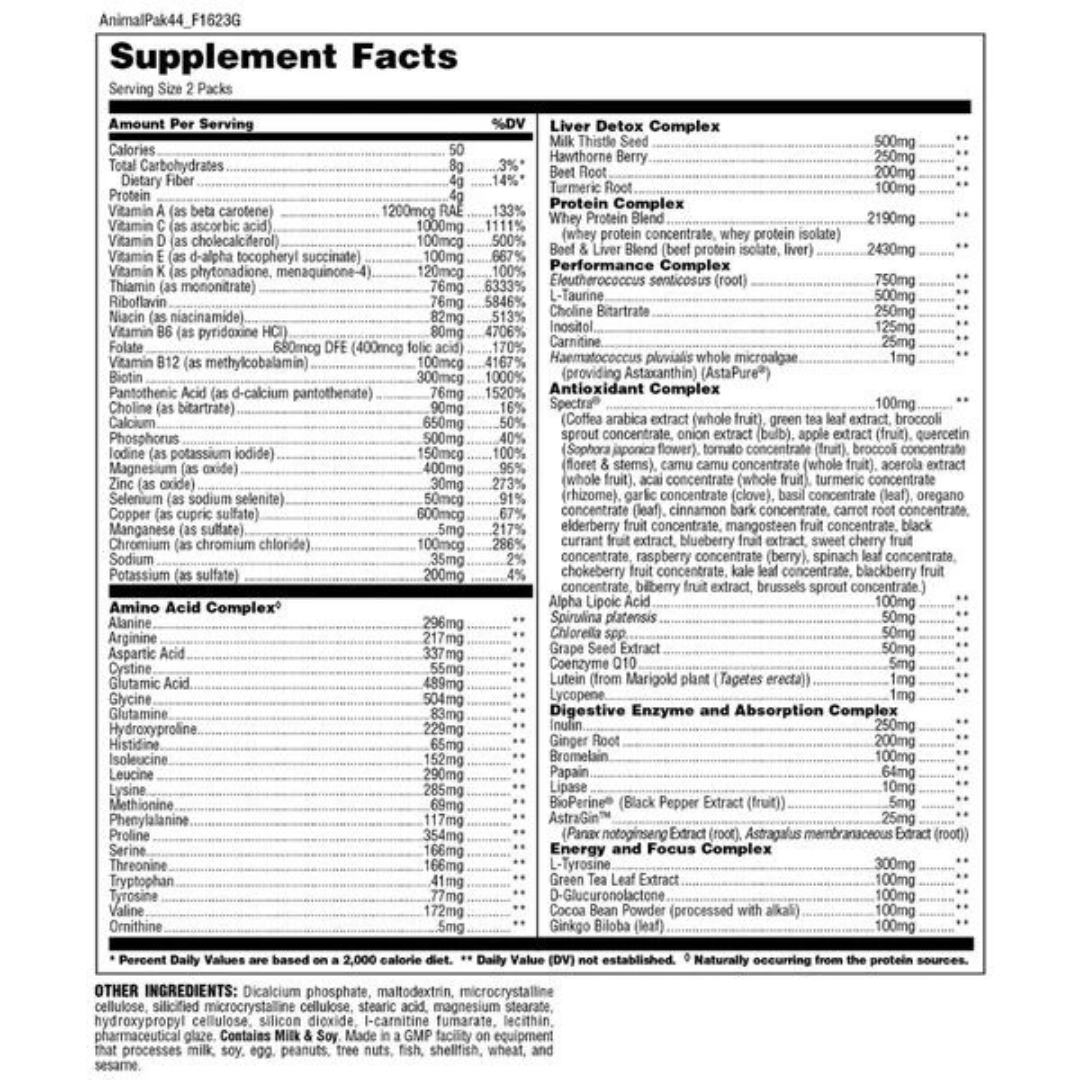 Universal Nutrition Animal Pak – 44 Packs