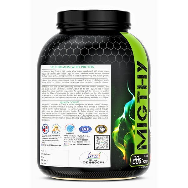 Mighty Nutrition Premium Whey Protein with Isolate Whey Protein 5lbs