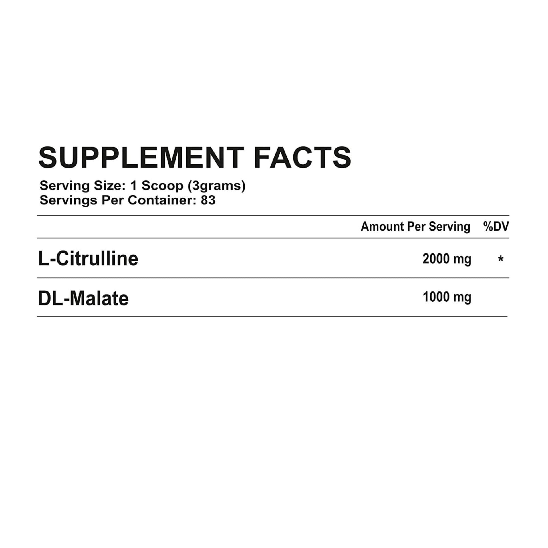 BullPharm Citrulline Malate 2:1 – Nitric Oxide & Performance