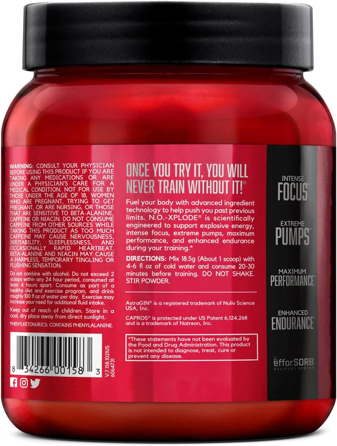BSN N.O.-XPLODE Pre Workout for Energy & Performance