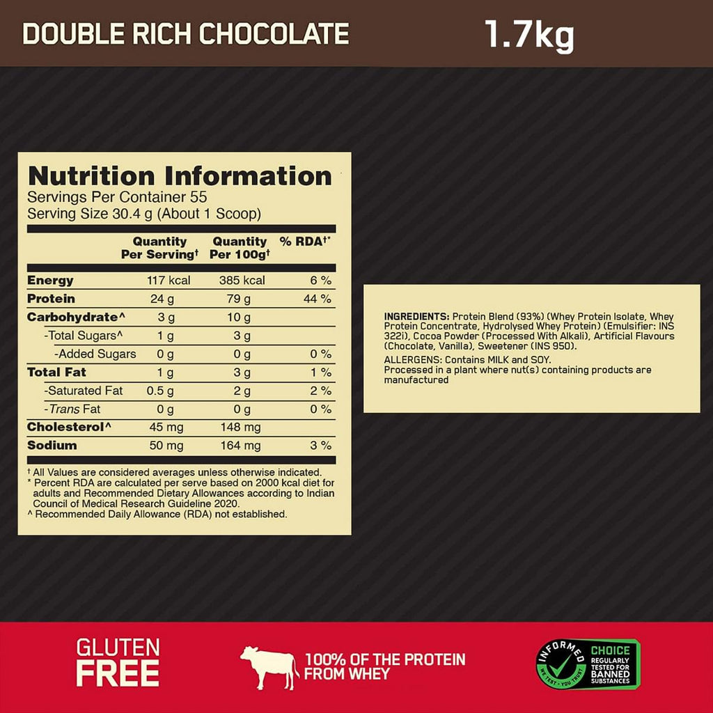Optimum Nutrition Gold Standard 100% Whey Protein Powder | 5 lbs