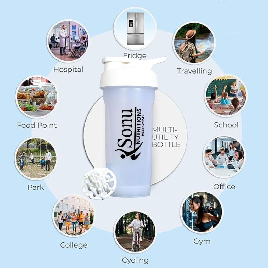Sonu Nutrition Shaker Gym Bottle: Perfect Companion for Protein Shake