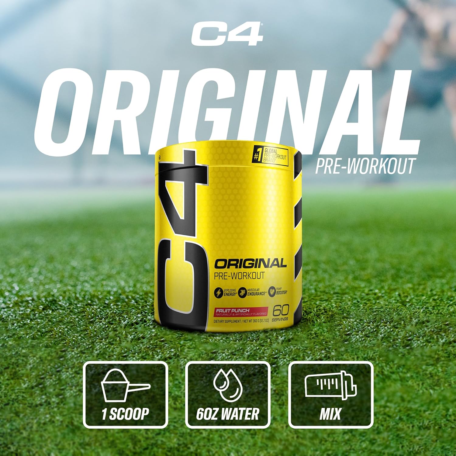 C4 Original Pre Workout – 150mg Caffeine, 60 Servings