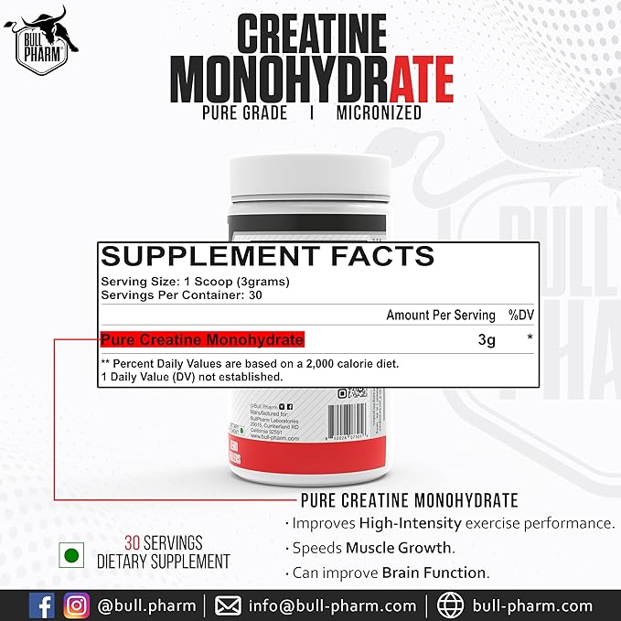 Micronized Creatine Monohydrate Powder for Strength.