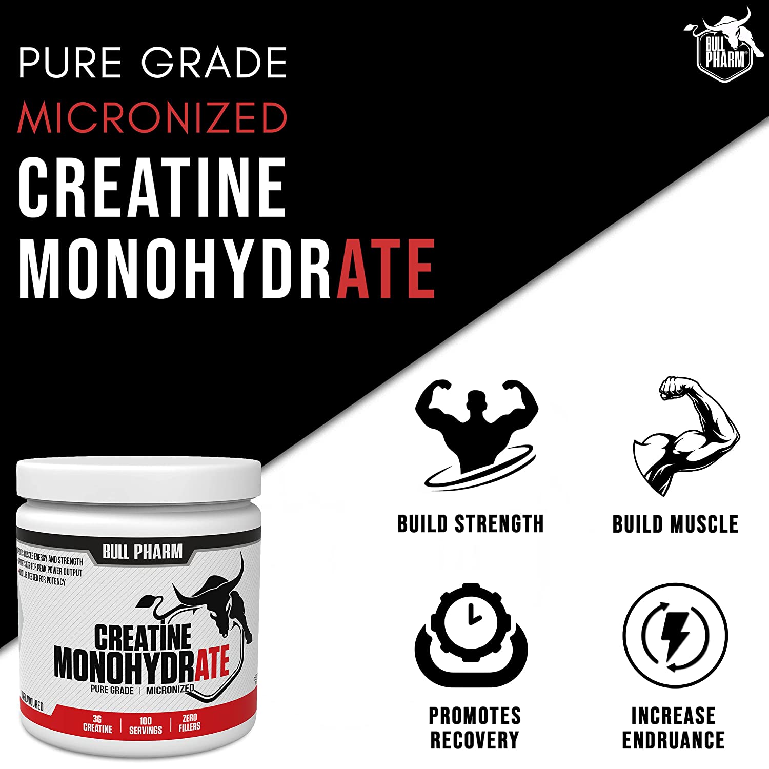 Micronized Creatine Monohydrate Powder for Strength.