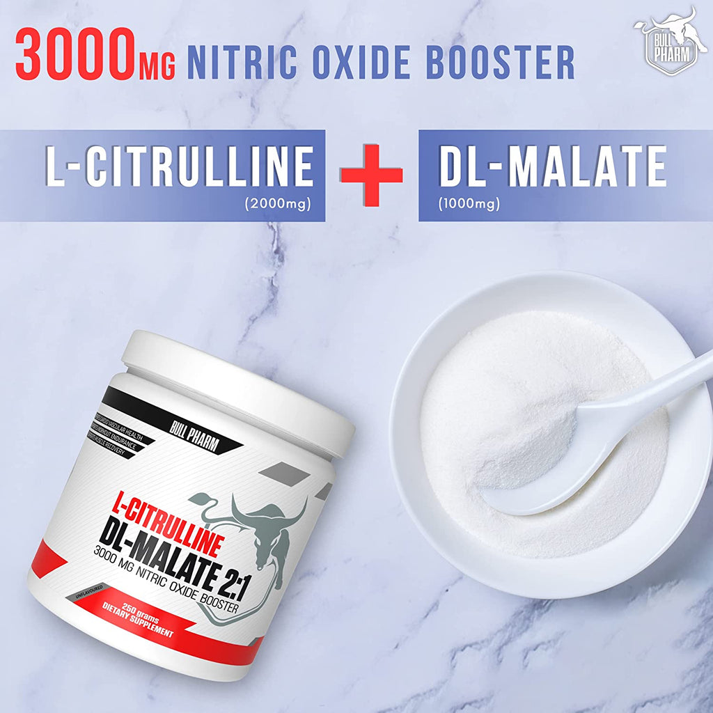 BullPharm Citrulline Malate 2:1 – Nitric Oxide & Performance