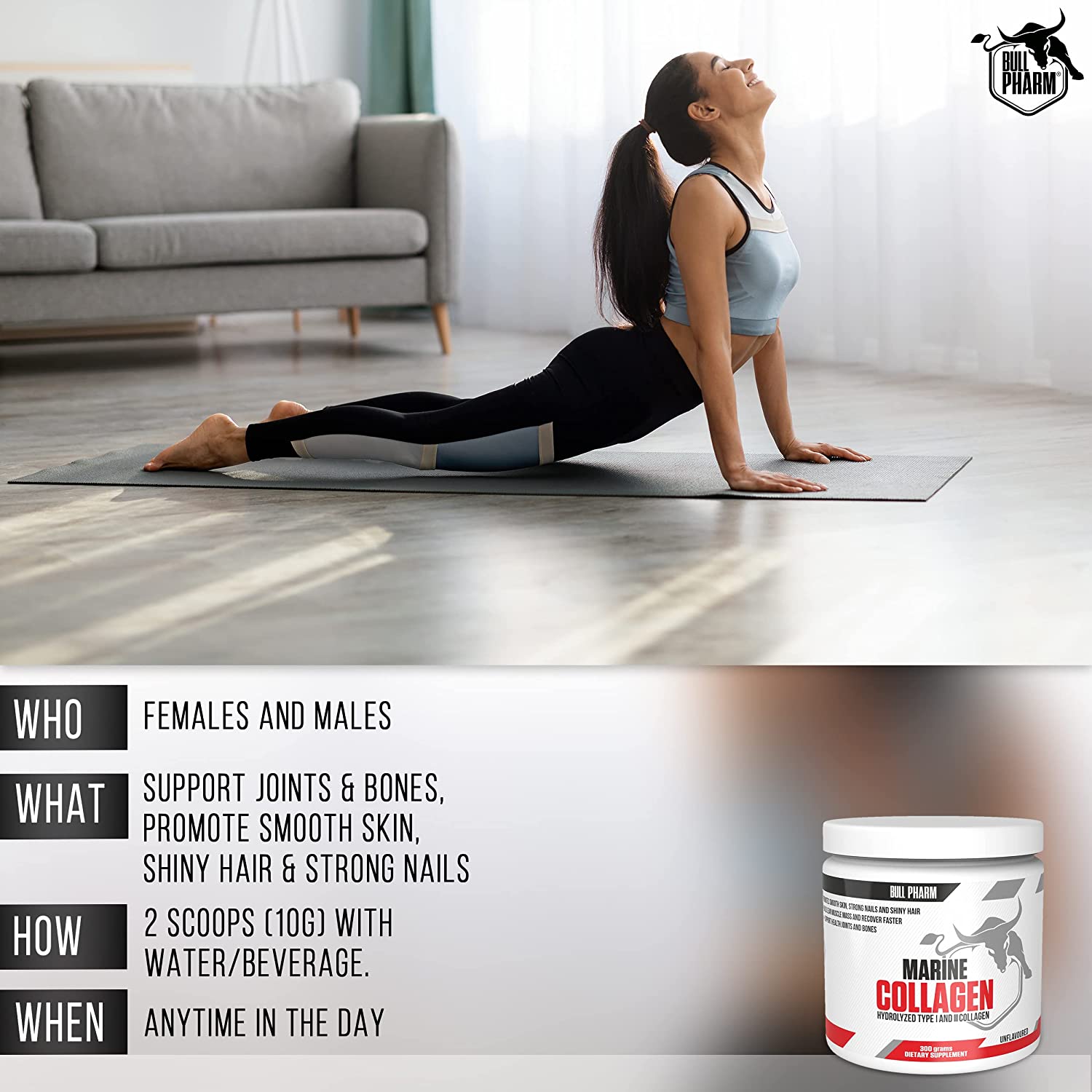 Marine Collagen Peptides Supplement for Skin & Joint Health
