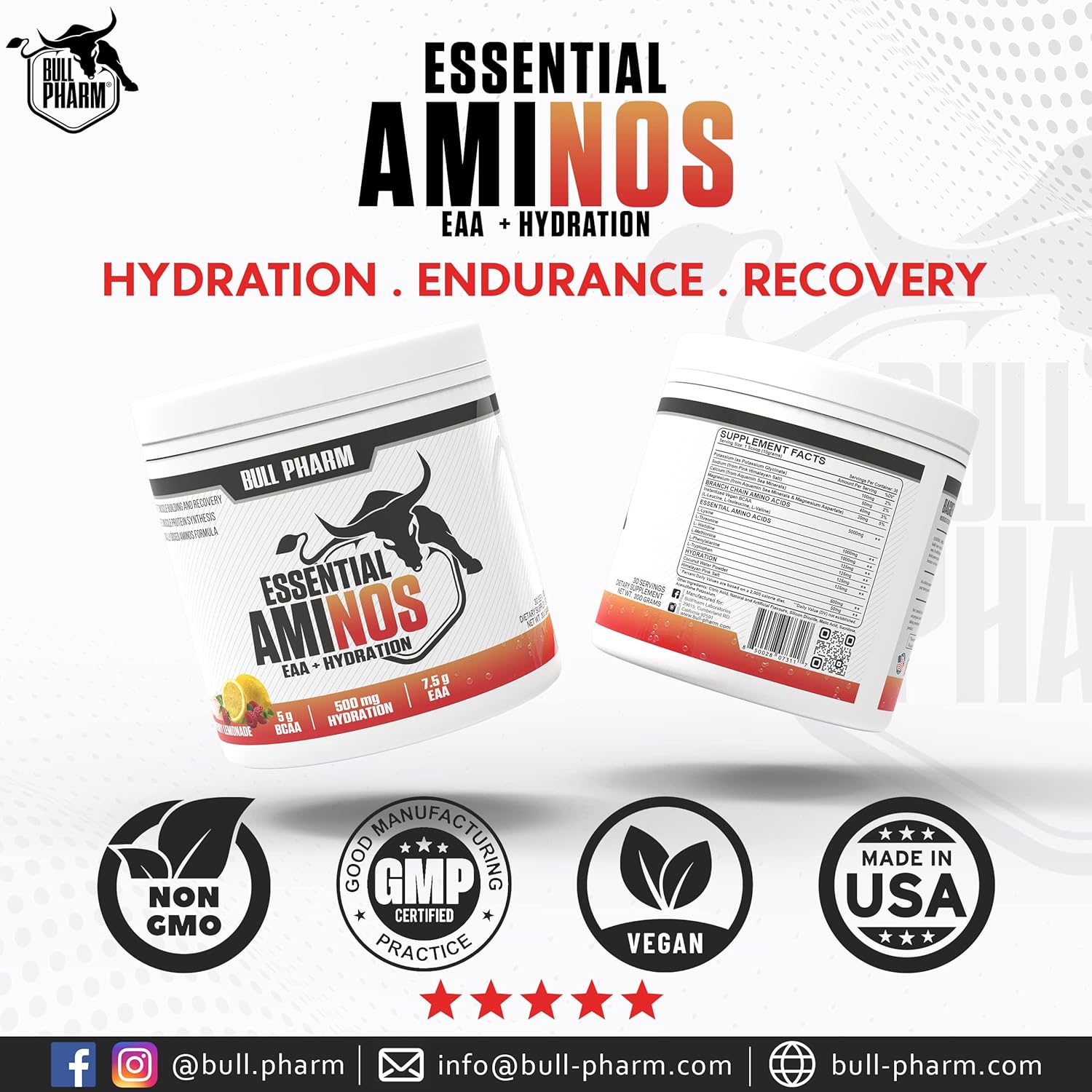 Bullpharm Essential Aminos  - 300 grams