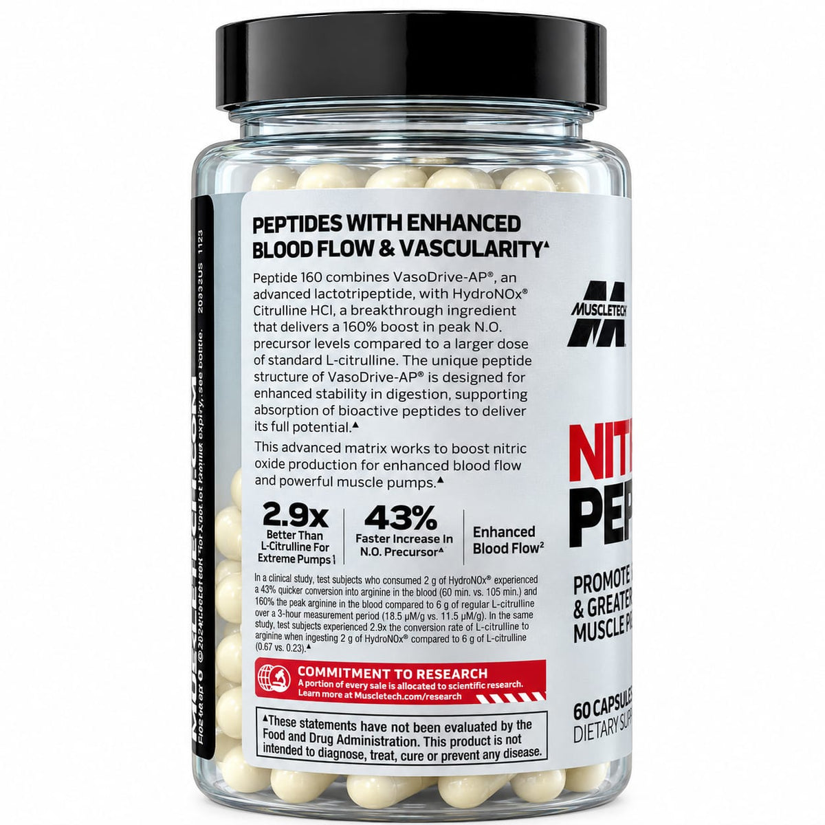MuscleTech - Nitric Oxide Peptide 160 - 30 Servings