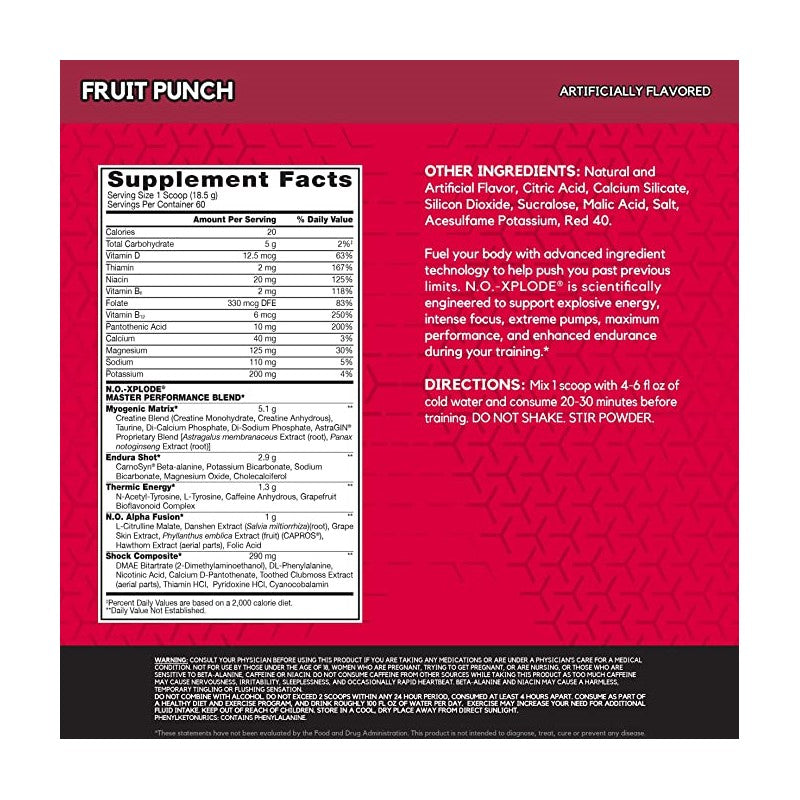 BSN N.O.-XPLODE Pre Workout for Energy & Performance