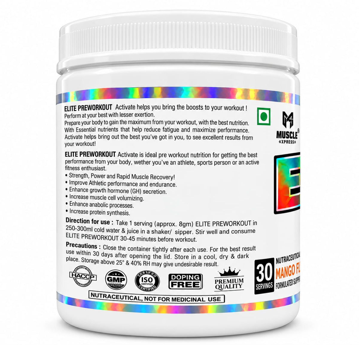 Pre Workout Supplement – Elite Pre Workout 240GM