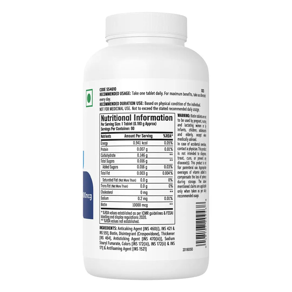 GNC Biotin 10000mcg Tablets -Your Path to Healthier Hair, Skin, and Nails