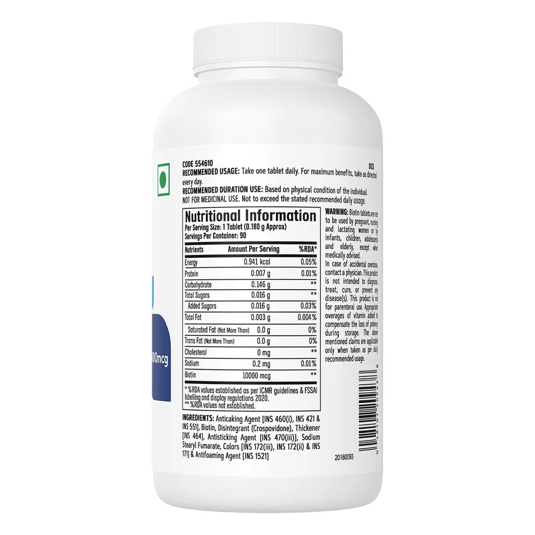 GNC Biotin 10000mcg Tablets -Your Path to Healthier Hair, Skin, and Nails