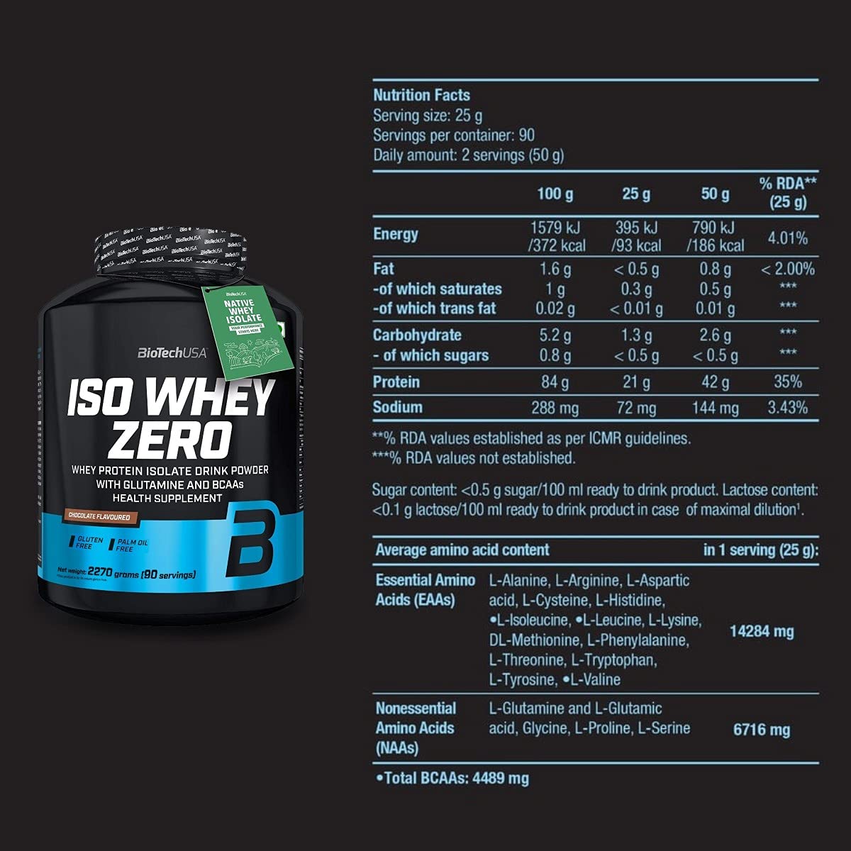 Biotech USA ISO Whey Zero Protein - 5LB