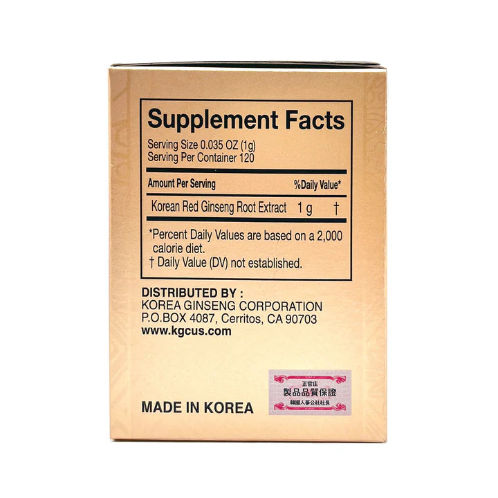 Korean Red Ginseng Extract Gel 120g for Energy