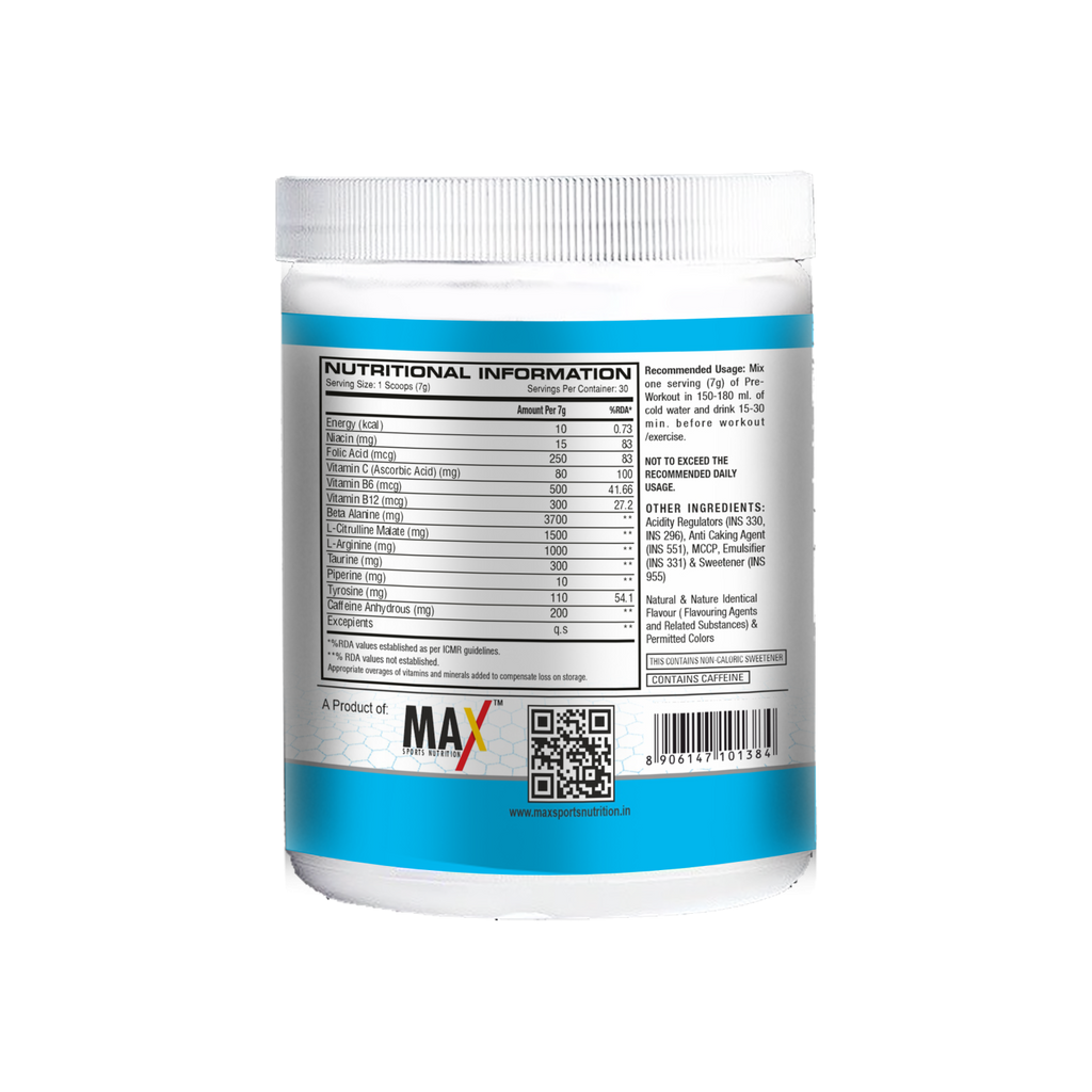Max Sports Nutrition  Hyper X Pre Workout- 30 servings