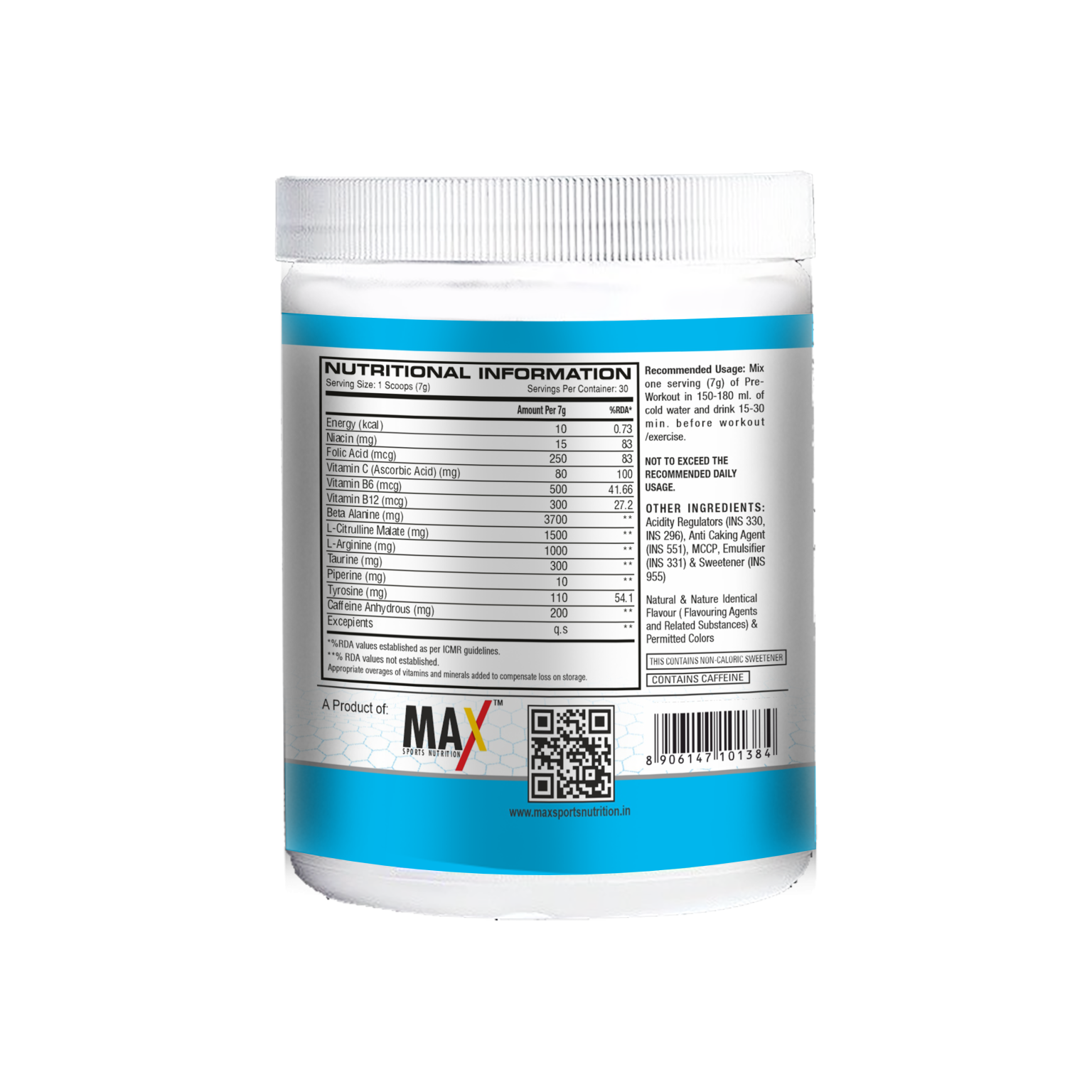Max Sports Nutrition  Hyper X Pre Workout- 30 servings