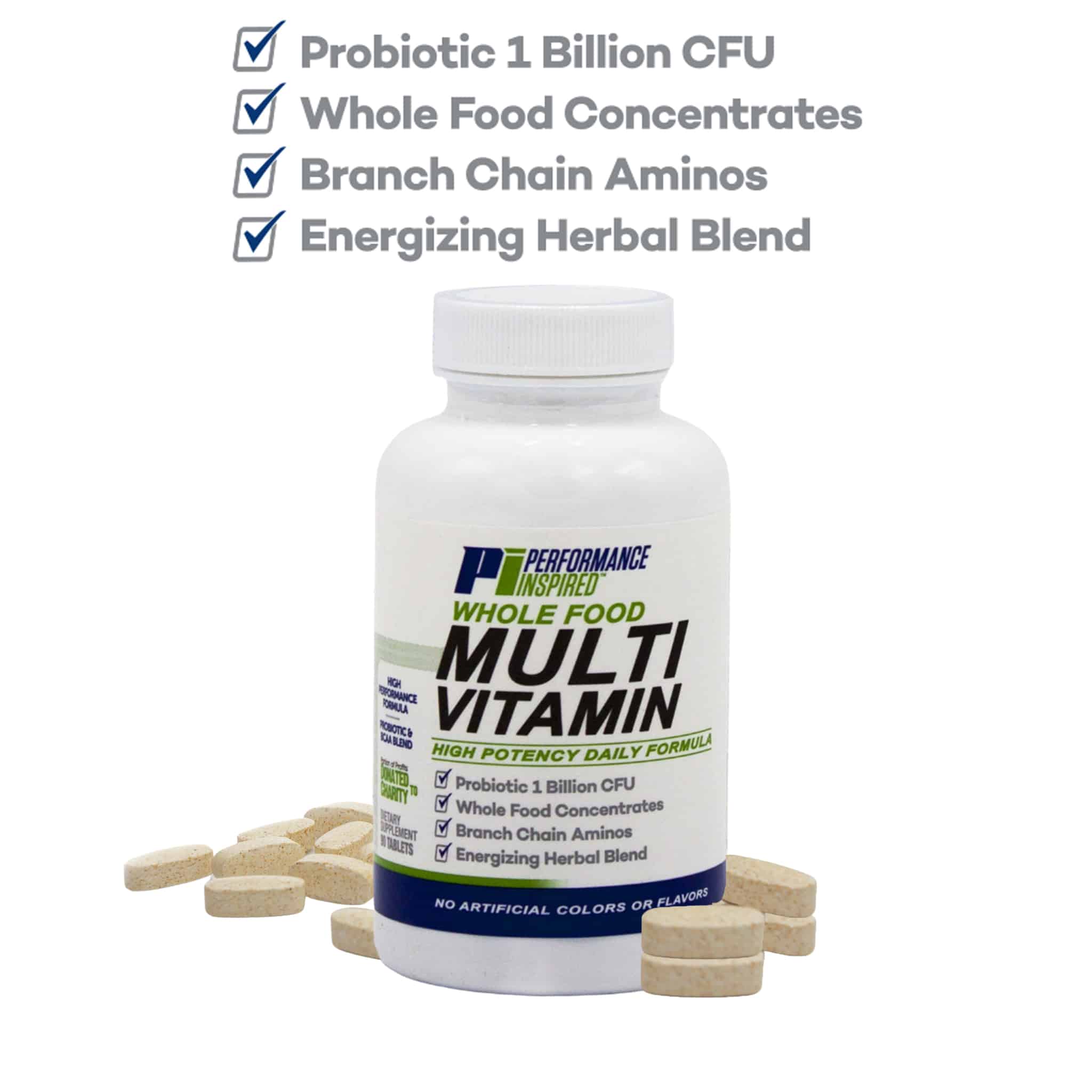 Whole Food Multivitamin Tablets | Daily Energy & Immunity