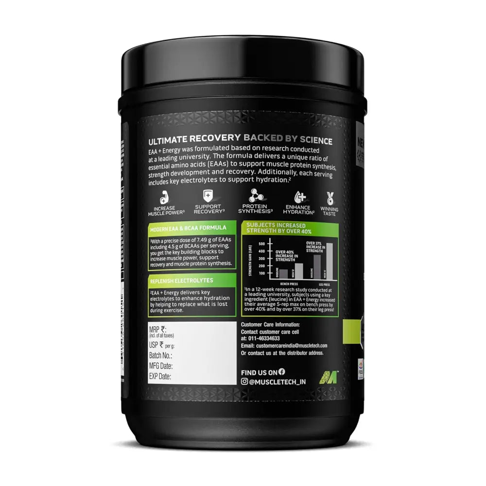 MuscleTech EAA+Energy – Sour Apple – 30 Servings