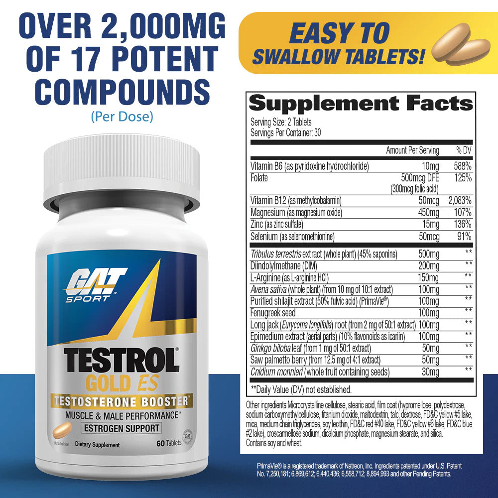 GAT Sport Testrol Gold ES 60 Tablets
