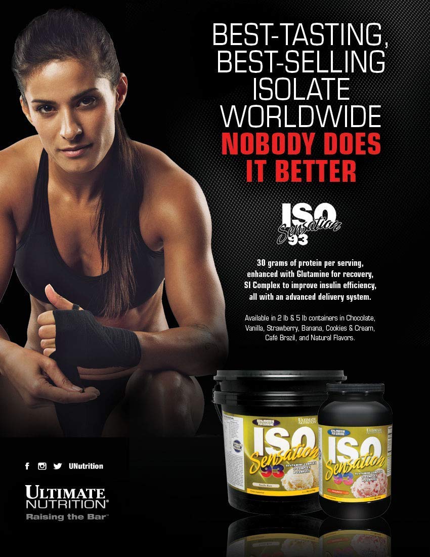Ultimate Nutrition ISO Sensation - 93 Whey Protein Isolate - 5LB