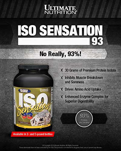 Ultimate Nutrition ISO Sensation - 93 Whey Protein Isolate - 5LB