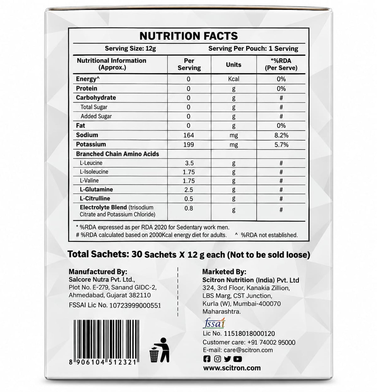 SCITRON BCAA