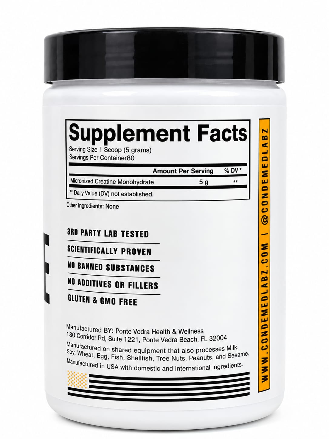 Condemned Labz Essetials Creatine Monohydrate 400g (80 Servings)