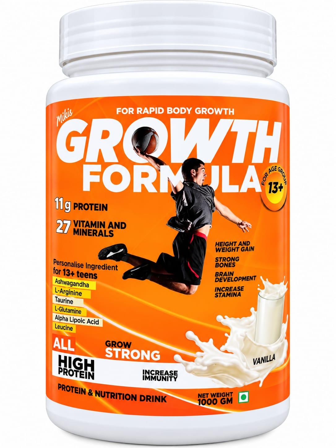 Whey Protein Powder 1kg for Muscle Growth & Recovery