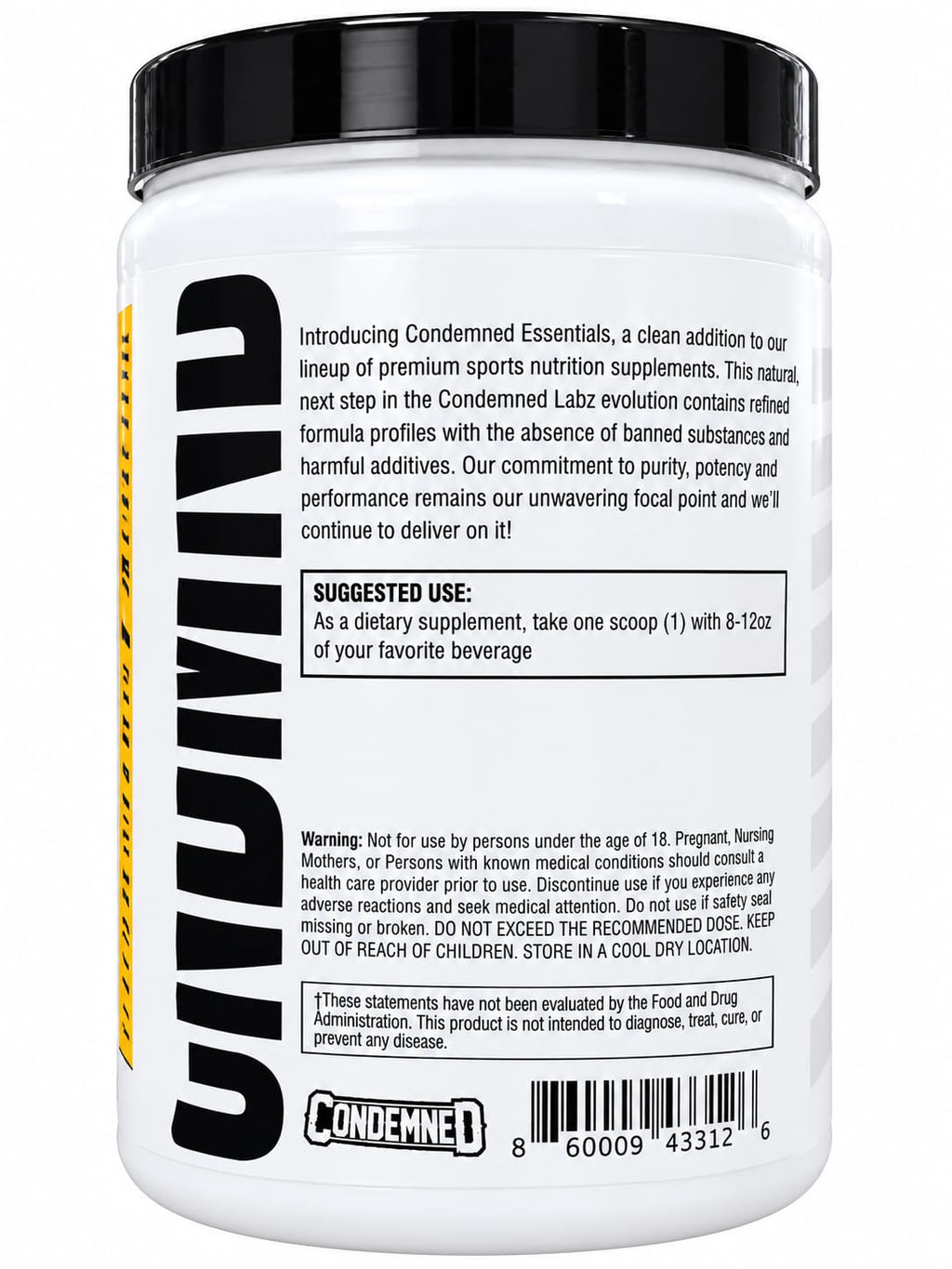 Condemned Labz Essetials Creatine Monohydrate 400g (80 Servings)
