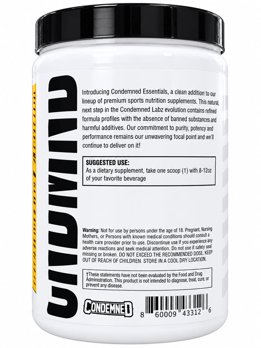 Condemned Labz Essetials Creatine Monohydrate 400g (80 Servings)