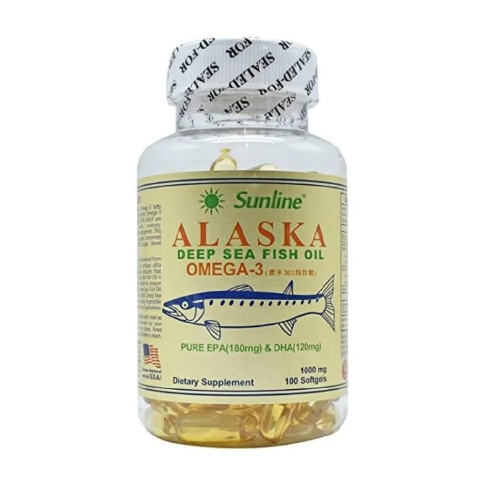 Sunline Alaska Deep Sea Fish Oil, Omega-3 100 Softgels