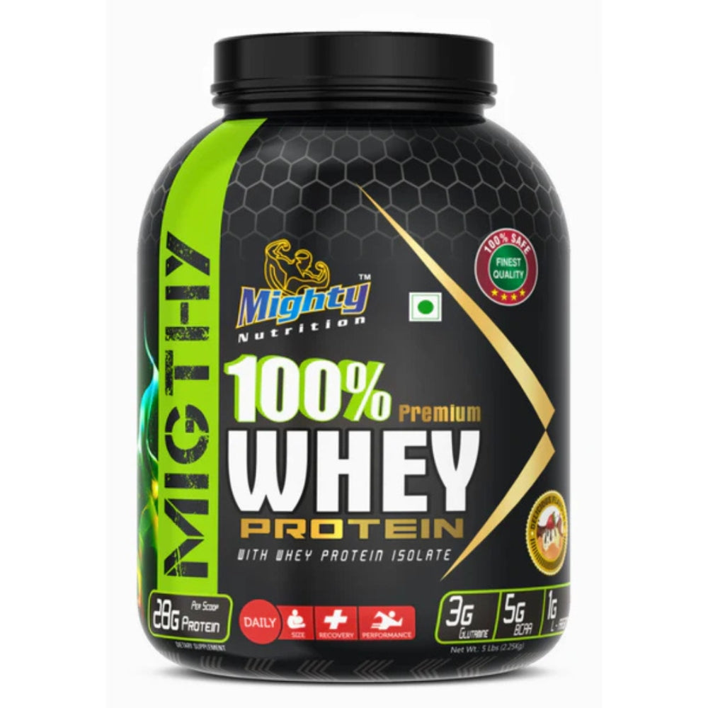 Mighty Nutrition Premium Whey Protein with Isolate Whey Protein 5lbs