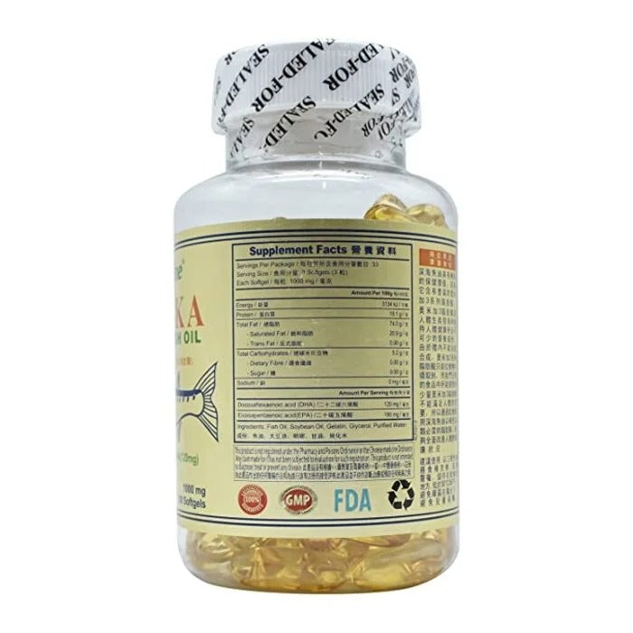 Sunline Alaska Deep Sea Fish Oil, Omega-3 100 Softgels