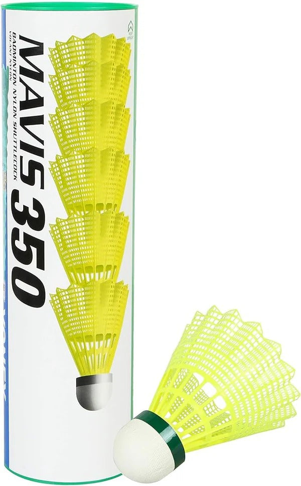 Yonex Mavis 350 Shuttlecock – Durable Nylon Green Cap