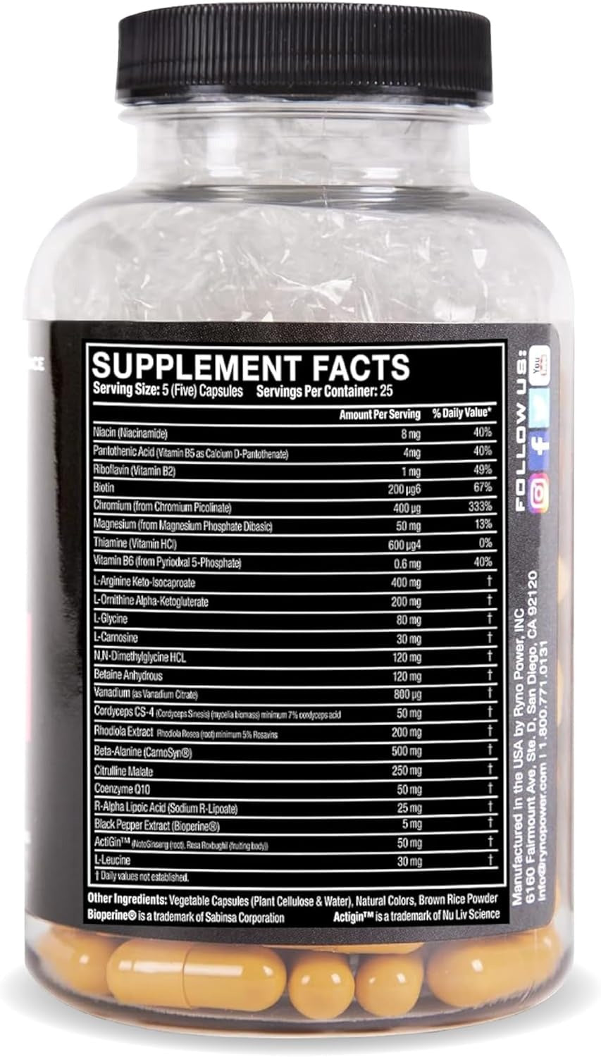 Endurance Supplement Capsules – Ryno Power Performance